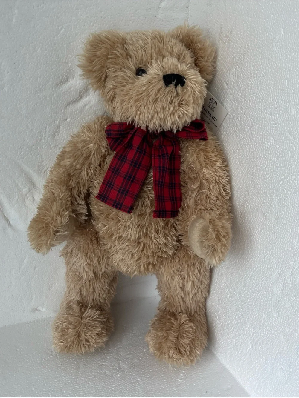 VTG Retired Ridgewood Collectibles-2004-Plush Teddy Bear-Charlie-KU-15”tall